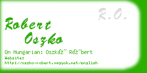 robert oszko business card